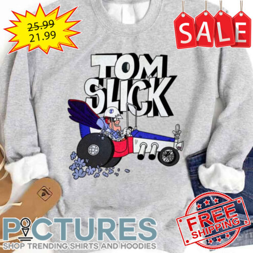 Jay Ward Cartoons Tom Slick In The Thunderbolt Grease Slapper shirt