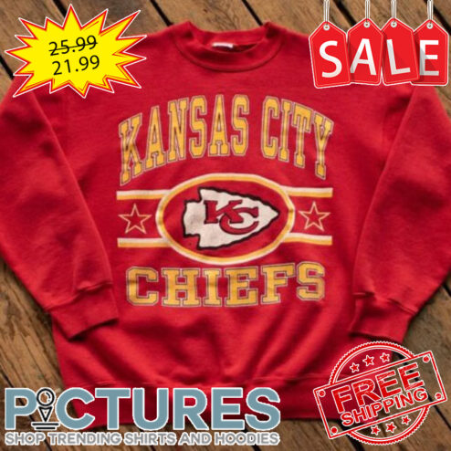 Vintage Style Kansas City Chiefs Football Crewneck shirt
