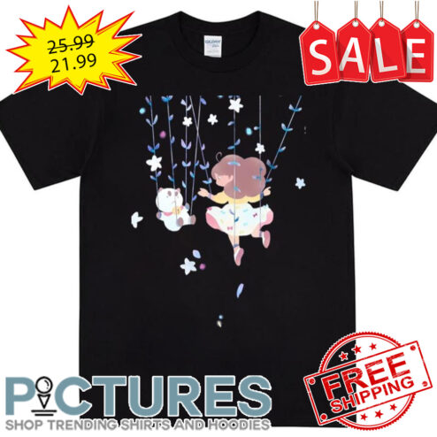 Floral Bee And Puppycat Cartoon shirt