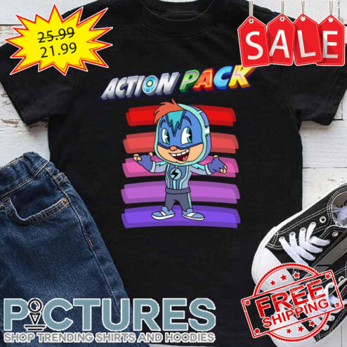 Characters Funny Cartoon For Kids Action Pack shirt