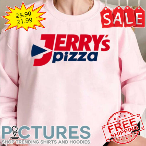 Red Typo Logo Jerrys Pizza shirt