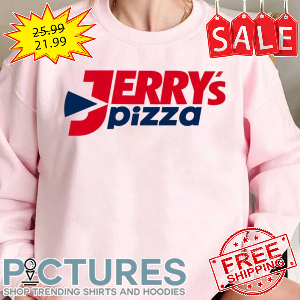 Red Typo Logo Jerrys Pizza shirt