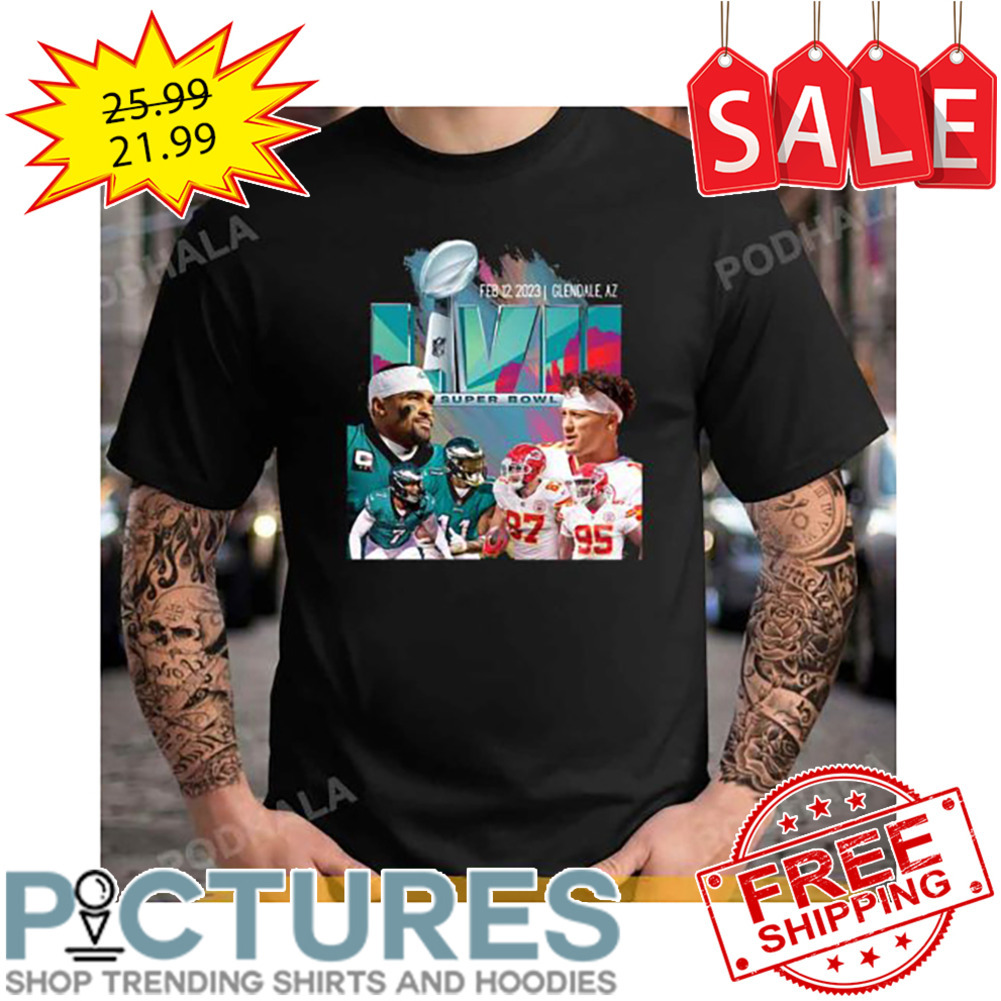 Super Bowl 2023 Philadelphia Eagles VS Kansas City Cheifs T Shirt