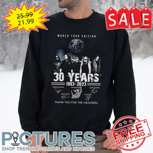 Korn 30 Years 1993 Thank You For The Memories Signatures 2023 New Tour shirt