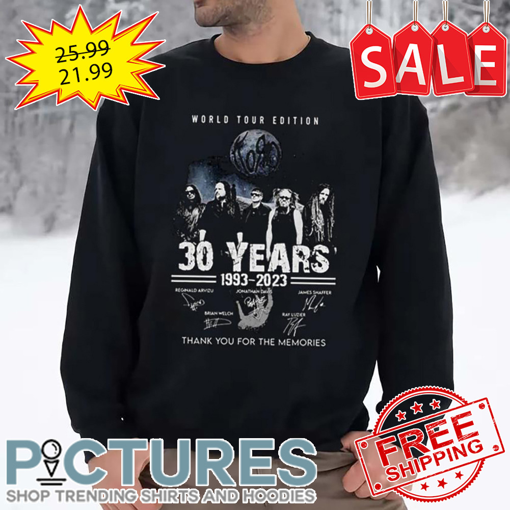 Korn 30 Years 1993 Thank You For The Memories Signatures 2023 New Tour shirt
