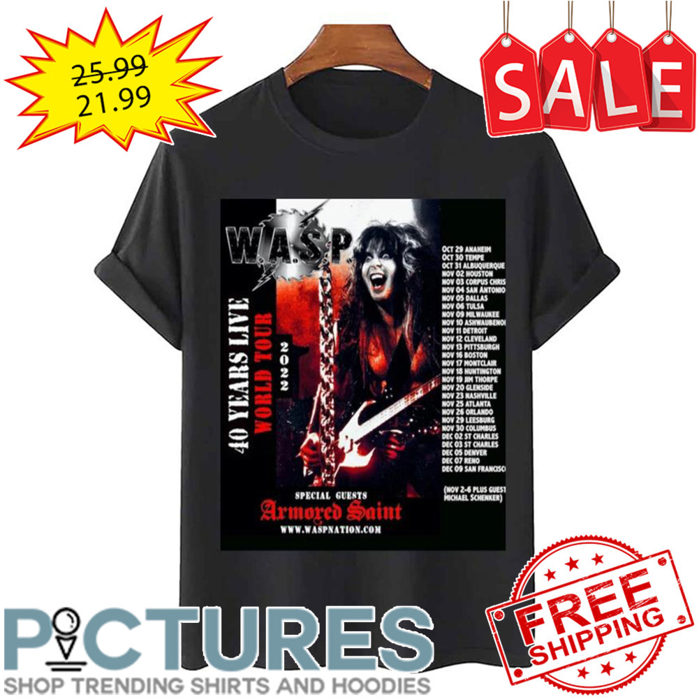 Wasp Aus 2022 2023 New Tour shirt