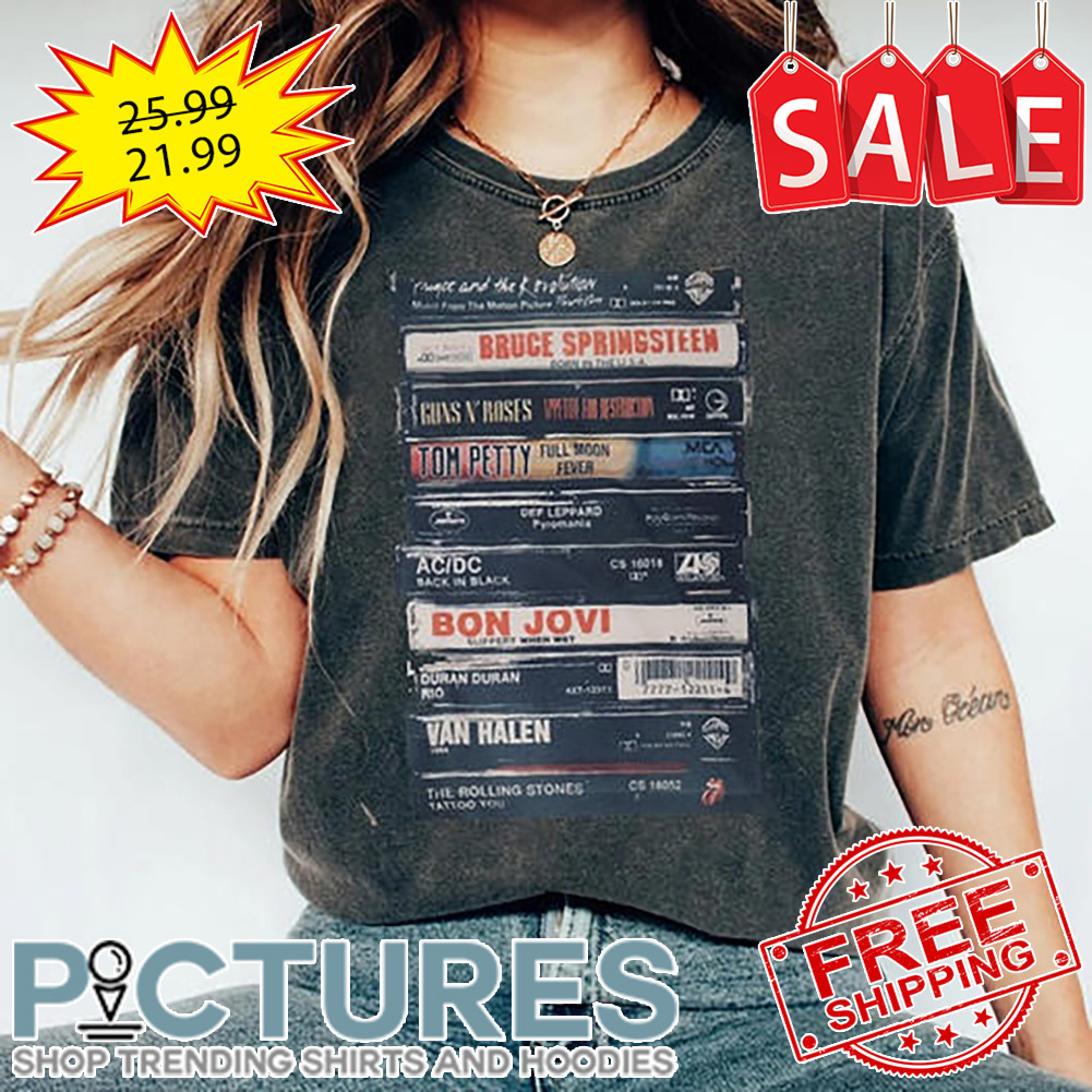 Bruce Springsteen Bon Jovi Casset shirt