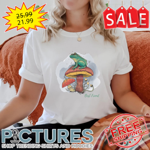 Frog Mushroom Best Friend Retro Vintage shirt