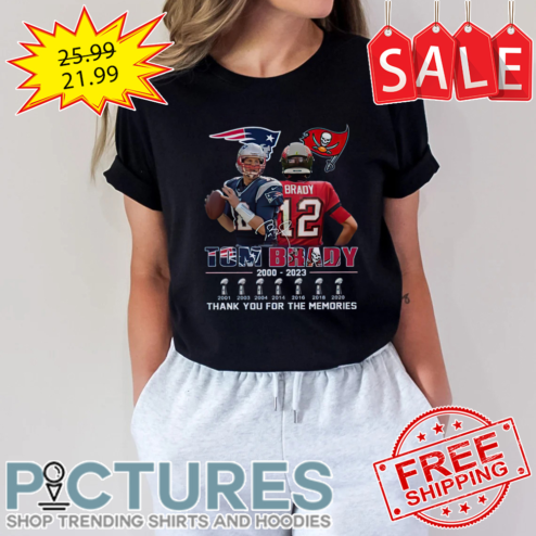 Tom Brady 2022-2023 thank you for the memories signature shirt