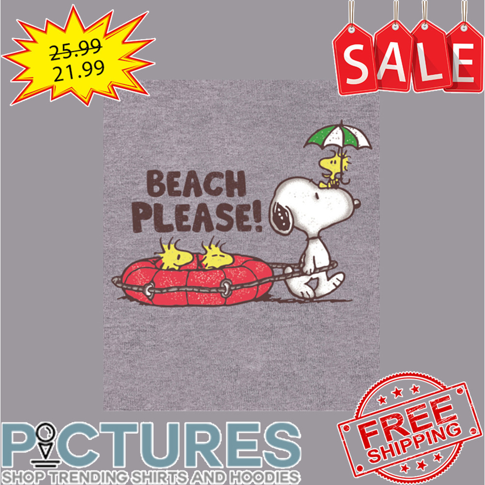 Snoopy and Woodstock beach please shirt