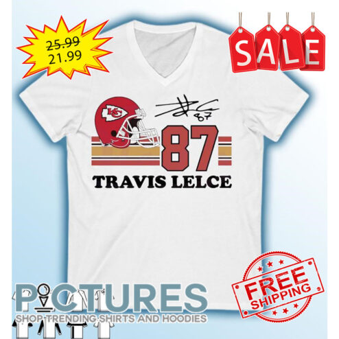 Kansas City Chiefs Travis Kelce Helmet Signature Shirt