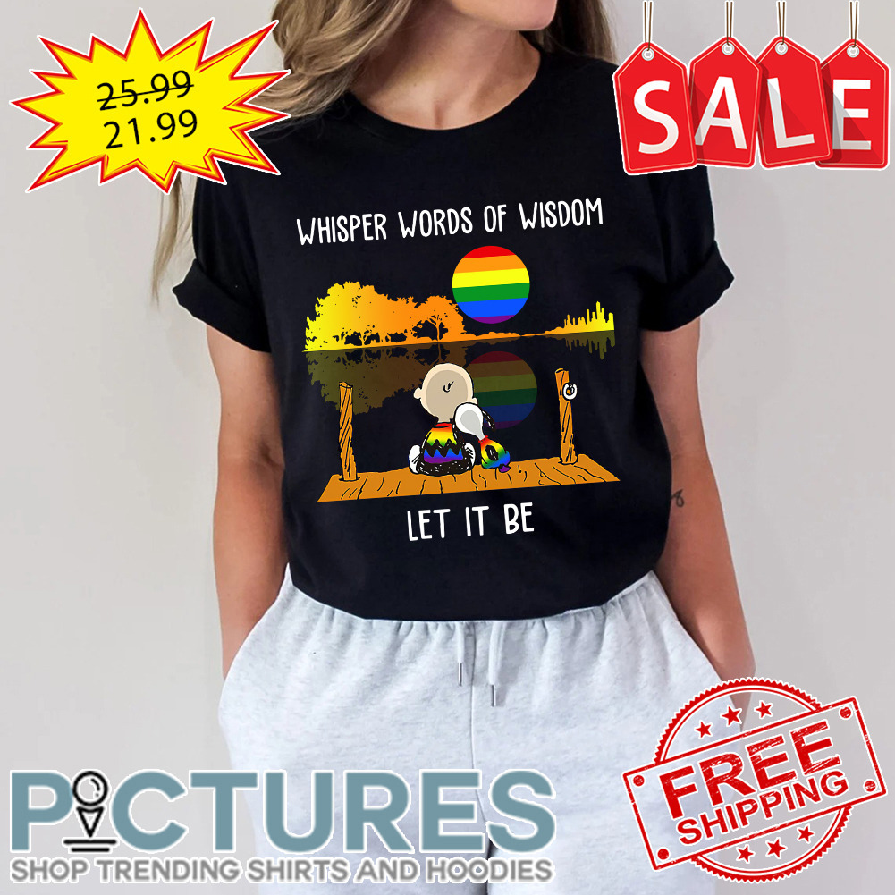 Peanuts Guitar lake whisper words of wisdom let it be LGBT shirt