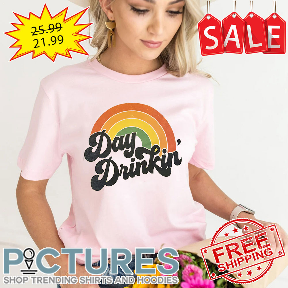 Rainbow Day Drinkin' Retro Vintage shirt
