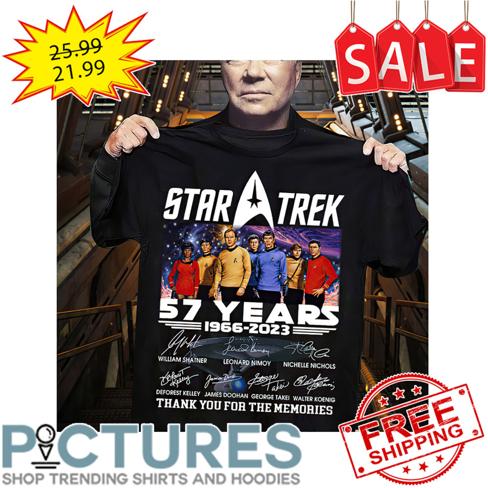 Startrek 57 years 1966 2023 thank you for the memories characters signatures shirt