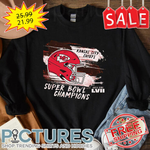 Helmet Kansas City Chiefs Super Bowl LVII Champions shirt
