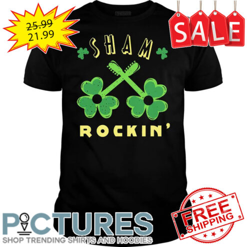 Guitar Sham Rocking Shamrock St Patrick's day shirt