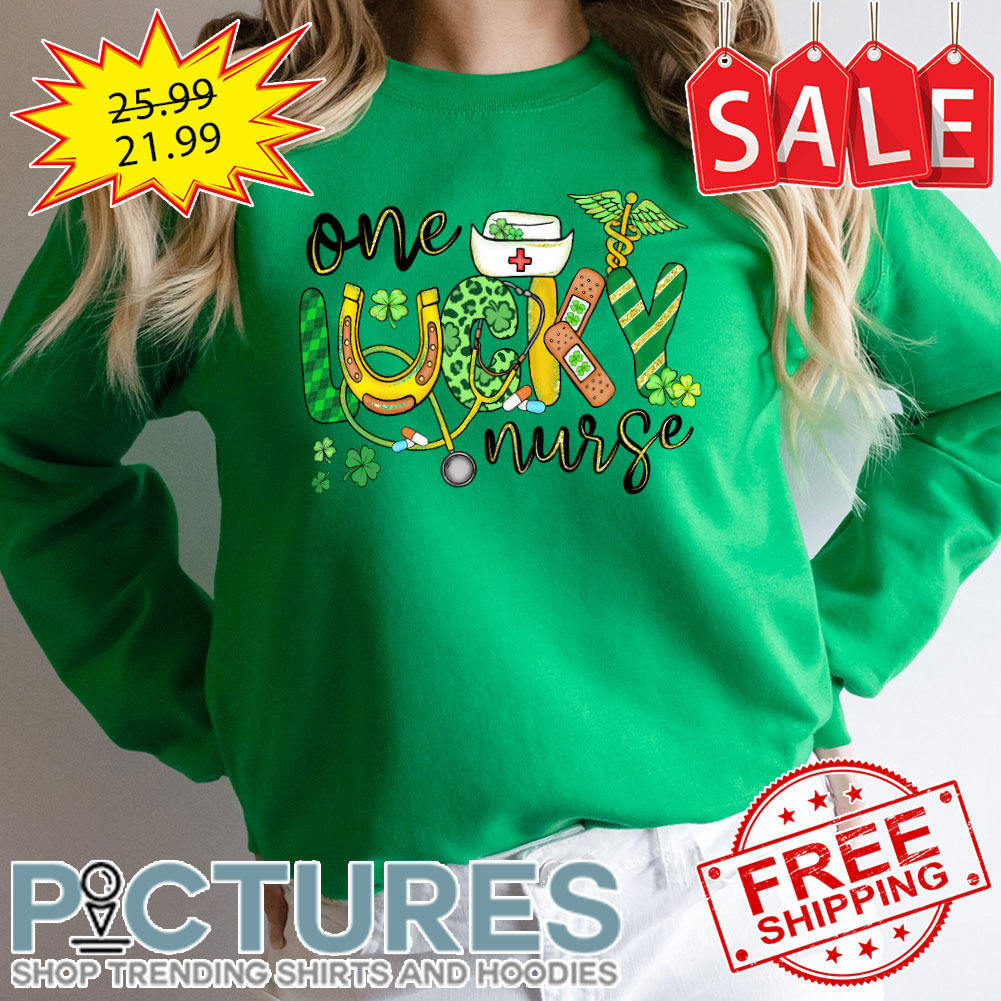 One Lucky Nurse Irish Green Shamrocks St Patrick's day shirt
