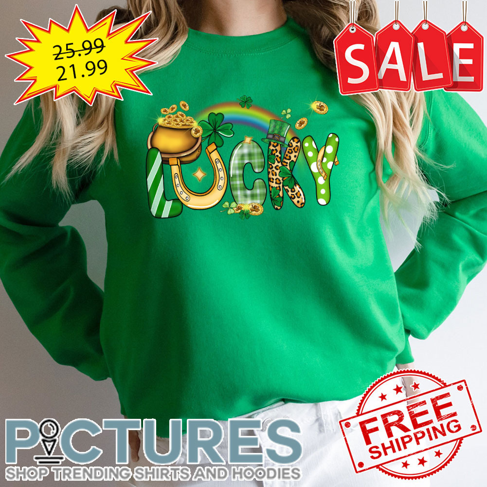 Rainbow Irish Lucky Shamrocks St Patrick's day shirt