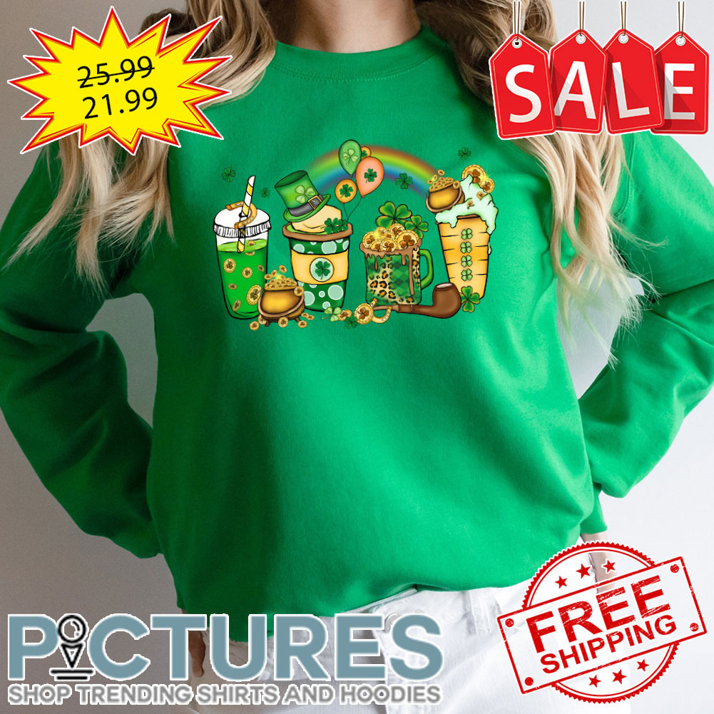 Shamrock Coffee Irish Lucky St Patrick's day shirt