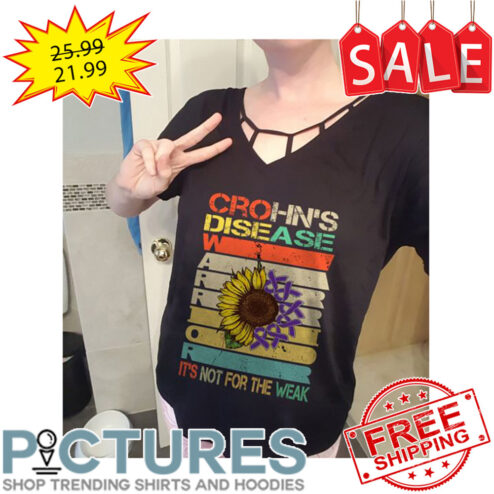 Sunflower Ribbon crohn's disease Warrior it's not for the wear retro vintage shirt