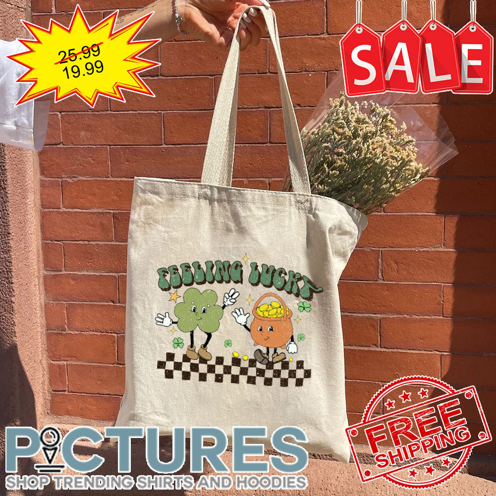 Shamrock Coin Feeling Lucky Irish Shamrocks Retro Vintage St Patrick's day Tote Bag