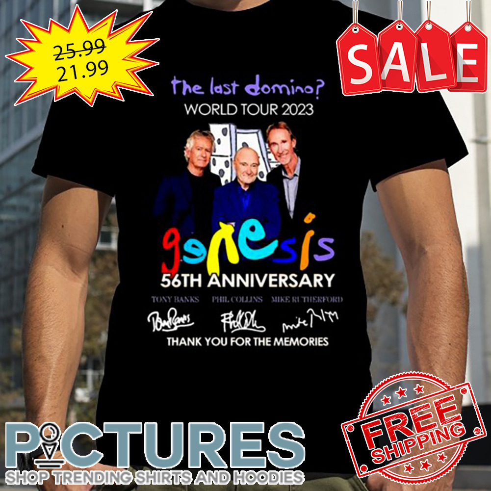 The Last Domino World Tour 2023 Genesis 56th Anniversary Thank You For The Memories Signatures Shirt