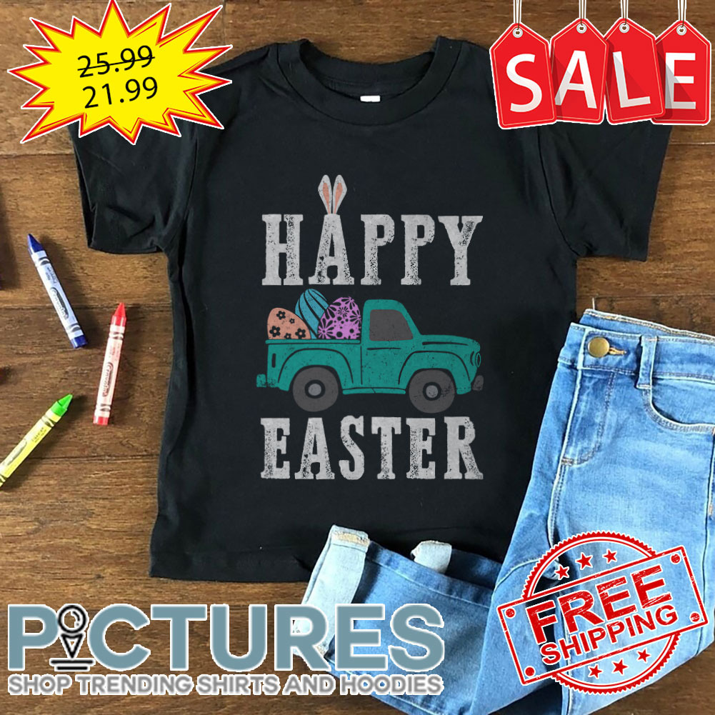 Bunny Truck Happy Easter Day Vintage shirt