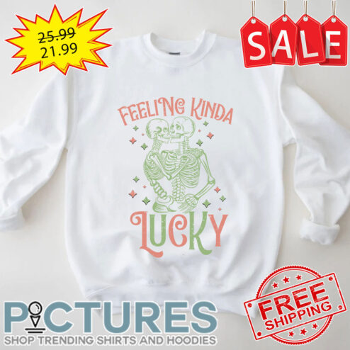 Skeleton Couple Feeling Kinda Lucky St Patrick's Day Retro Vintage shirt
