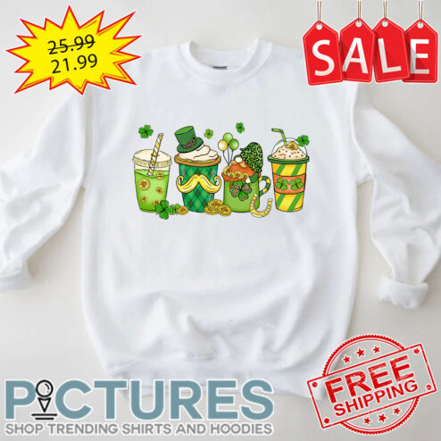Shamrock Leopard Coffee Lucky St Patrick's Day shirt