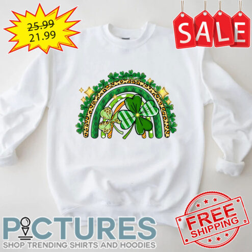 Shamrock Rainbow Leopard St Patrick's Day shirt