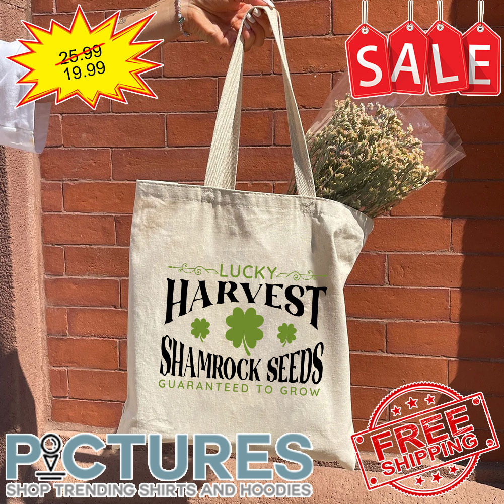 Shamrocks Lucky Harvest Shamrock Seeds Guaranteed To Grow St Patrick's Day Tote Bag