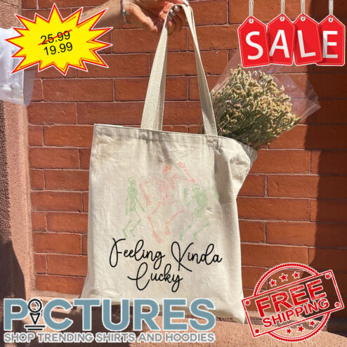 Skeleton Dance Feeling Kinda Lucky St Patrick's Day Tote Bag