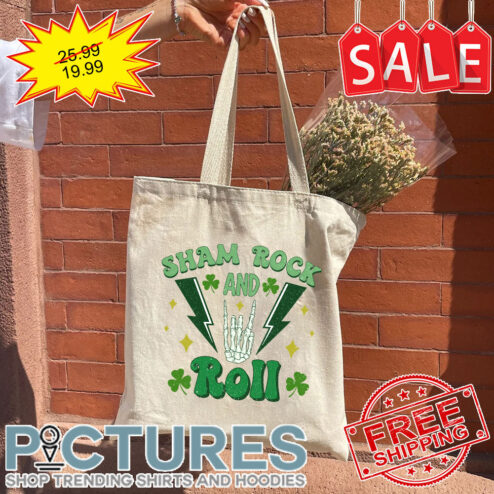 Skeleton Shamrock And Rool St Patrick's Day Tote Bag