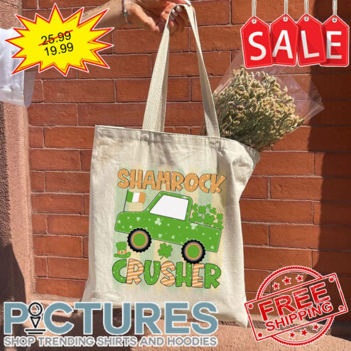 Truck Shamrock Crusher St Patrick's Day Tote Bag