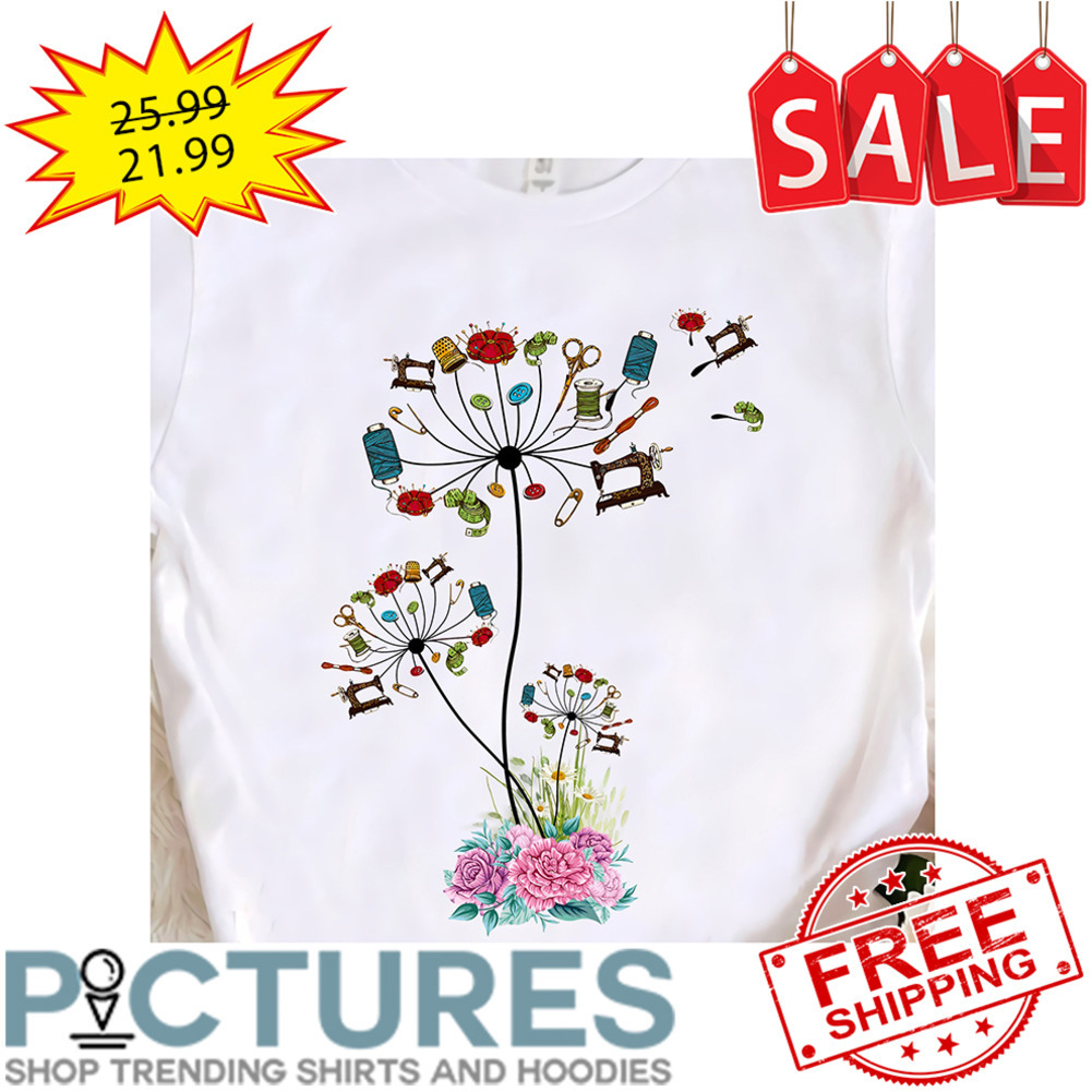 Dandelion Sewing Machine Floral shirt