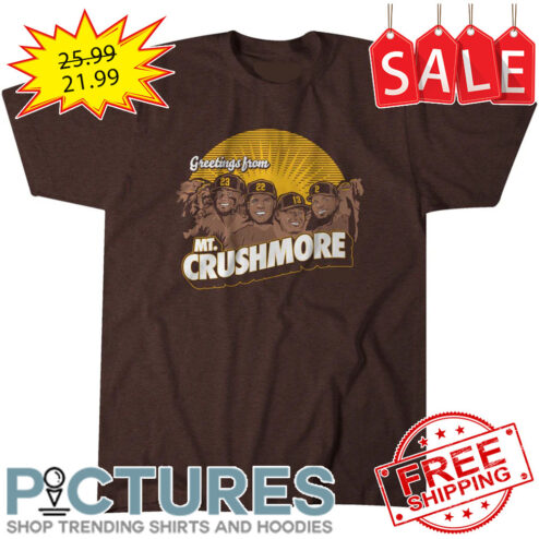 Fernando Tatís Jr and Juan Soto and Manny Machado and Xander Bogaerts Greetings From Mt Crushmore San Diego Padres MLB shirt