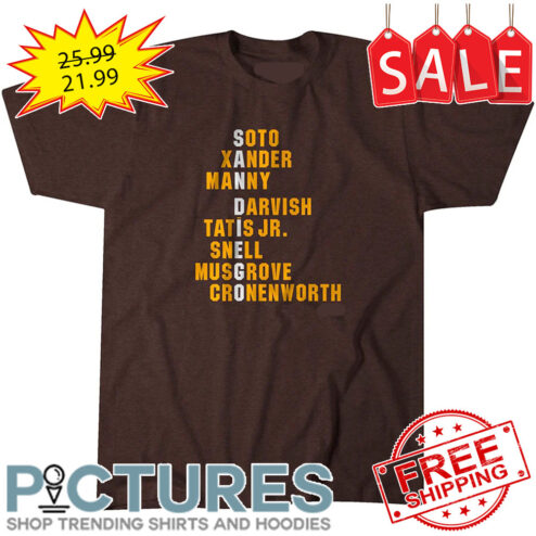 Soto Xander Manny Darvish Tatis Jr Snell Musgrove Cronenworth San Diego Padres MLB shirt