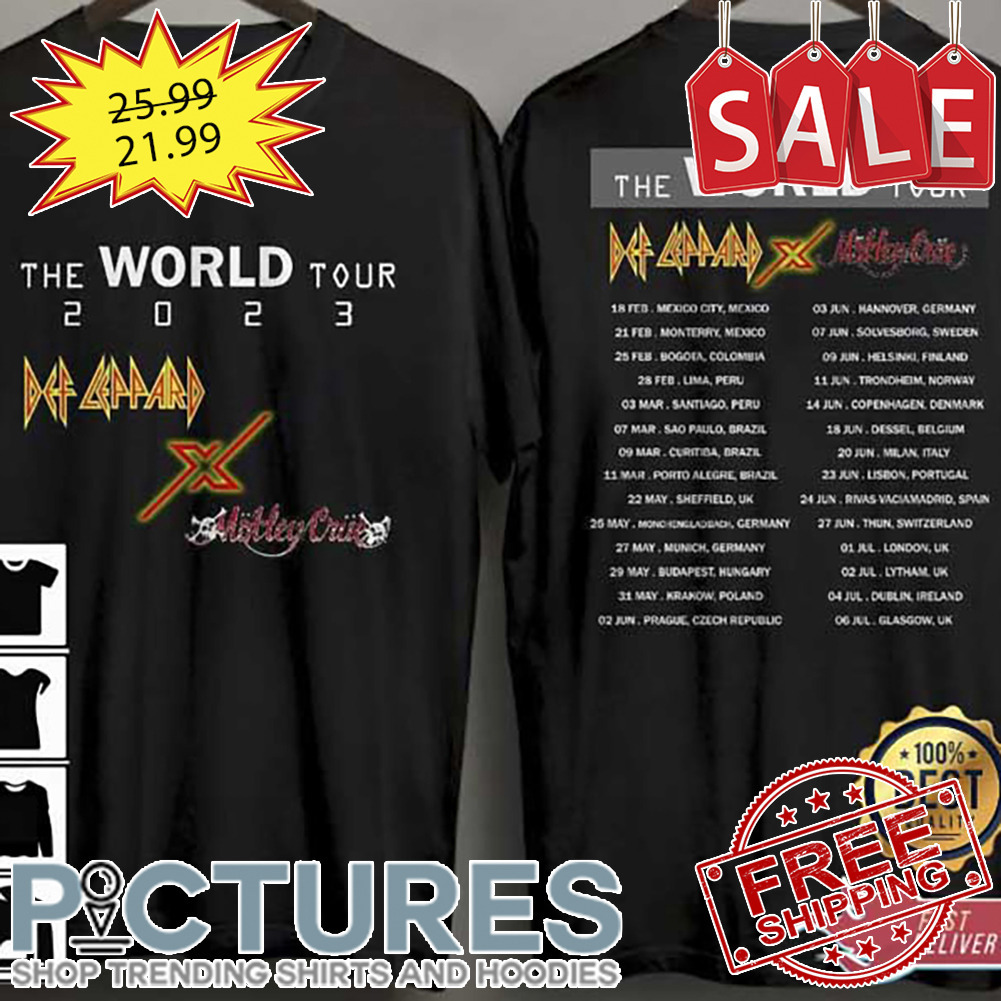 Def Leppard Motley Crue World Tour 2023 shirt