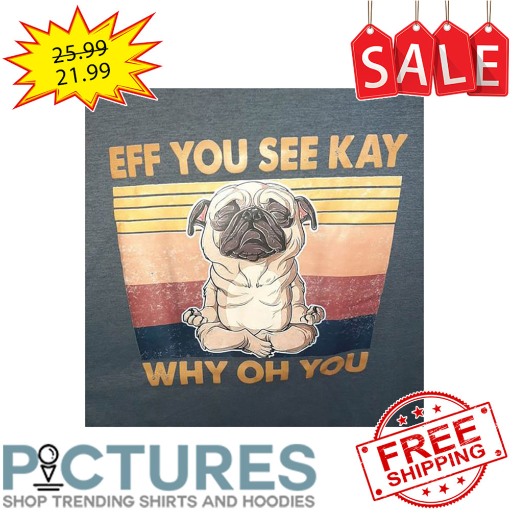 Pug Yoga EFF You See Kay Why Oh You Retro Vintage shirt