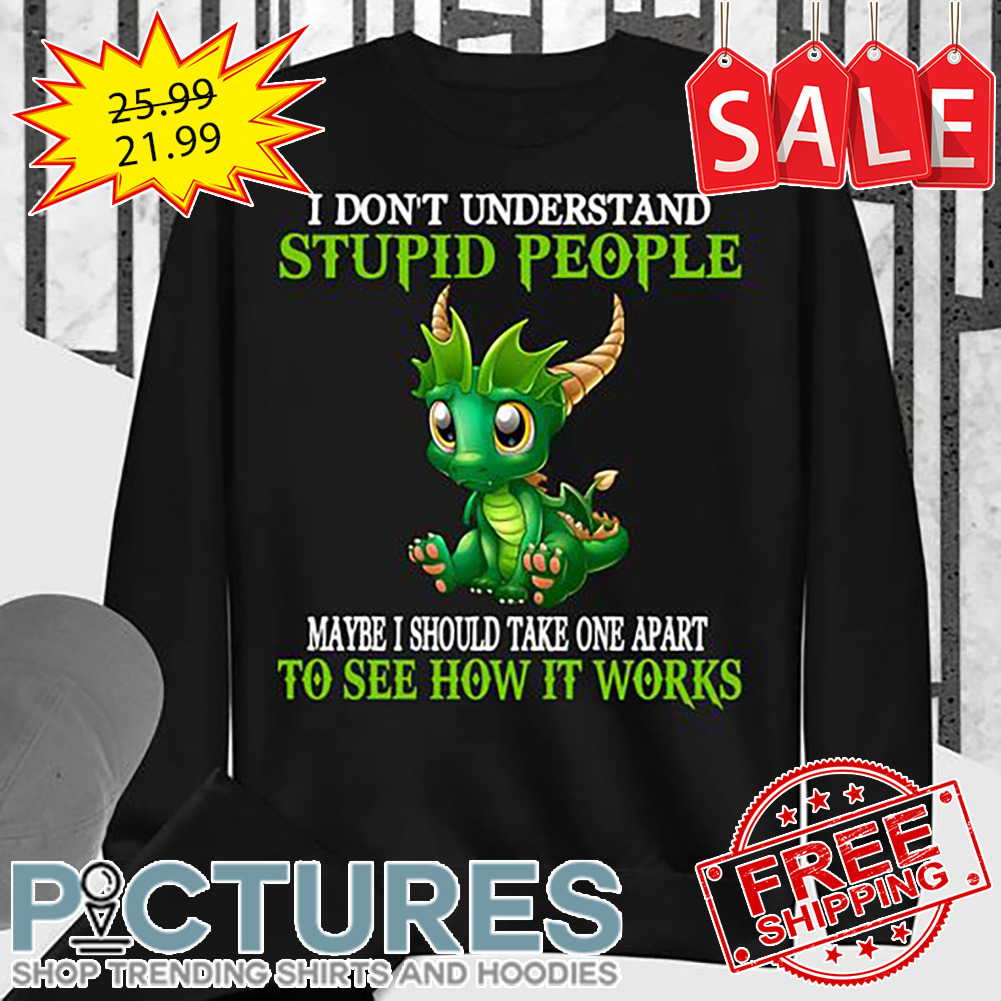 Dragon I DOn't Understand Stupid People Maybe I Should Take One Apart To See How It Works shirt