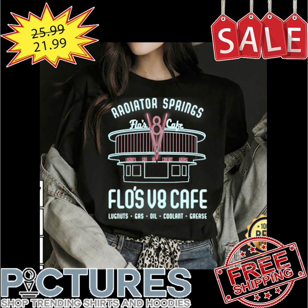 Disney Pixar Cars Flos V8 Cafe Poster shirt
