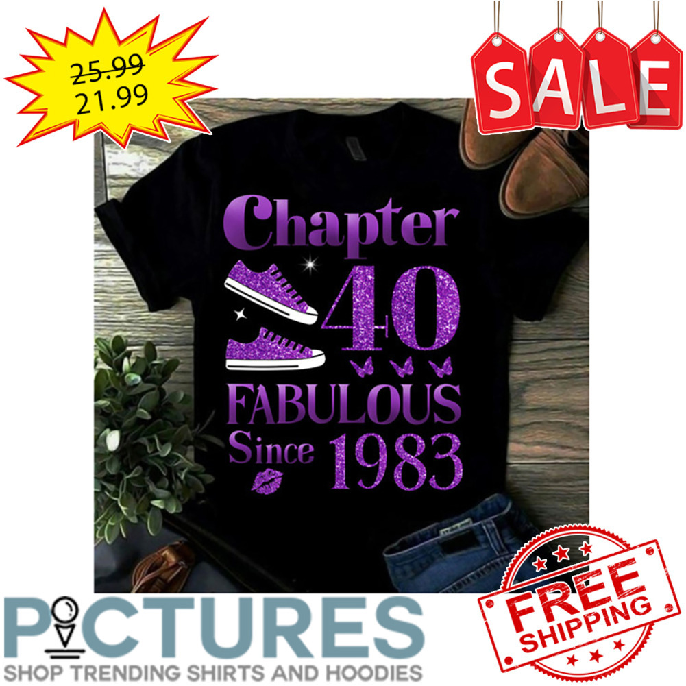 Shooes Chapter 40 Fabulous Since 1983 Purple Glitter shirt