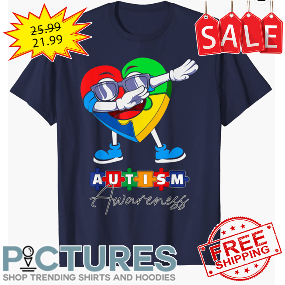 Heart Dabbing Autism Awareness shirt