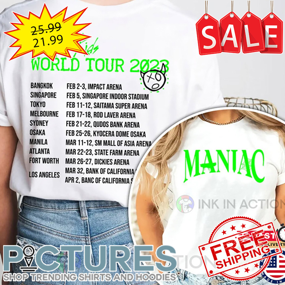 Maniac Stray Kids World Tour 2023 Shirt