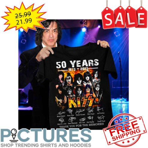 50 Years 1973-2023 Kiss Thank You For The Memories Signatures shirt