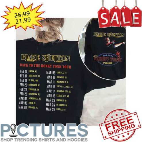 Blake Shelton Back to the Honky Tonk Tour 2023 shirt