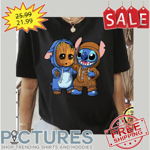 Marvel Baby Groot and Stitch Best Friends shirt