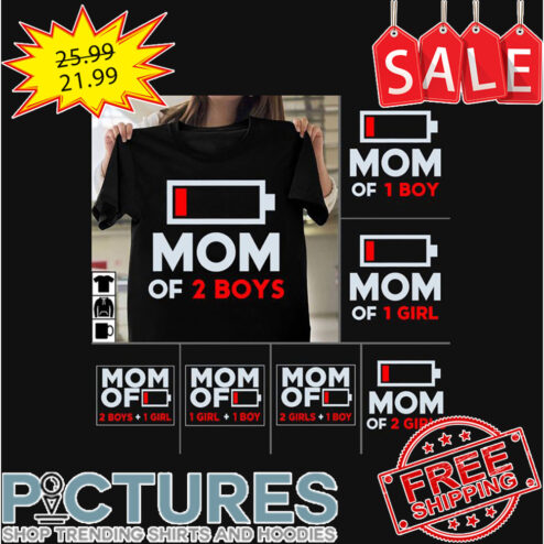 Personalized Mom Of 2 Boys Mother's Day shirt