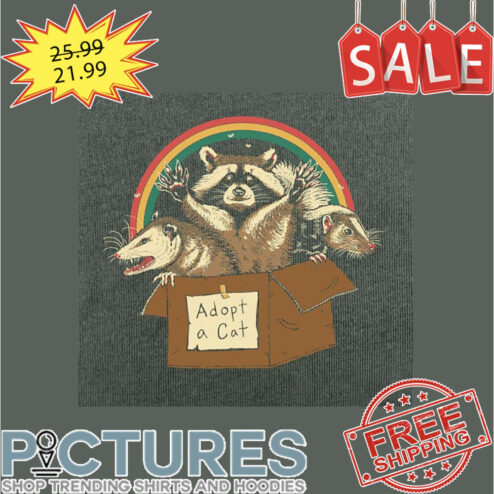 Raccoon Opossum Adopt A Cat shirt
