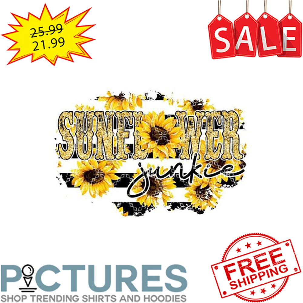 Sunflower Junkie American Flag shirt